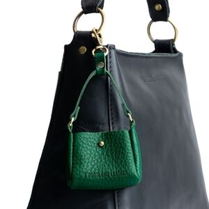 Portland Leather Green Mini Bag Keychain (NWOT)